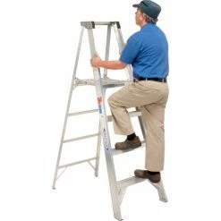 Werner 4' Type 1A Aluminum Platform Ladder - P374 -Cheap Janitorial Carts Store 954420 03