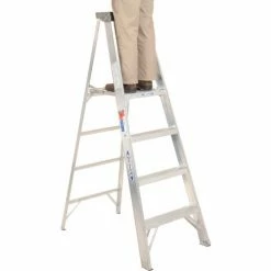 Werner 4' Type 1A Aluminum Platform Ladder - P374 -Cheap Janitorial Carts Store 954420 08