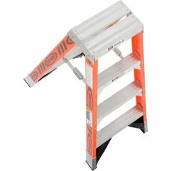 Werner 4' Dual Access Fiberglass Step Ladder 375 lb. Cap - T7404 -Cheap Janitorial Carts Store 954942 06