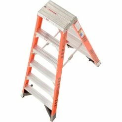 Werner 6' Dual Access Fiberglass Step Ladder 375 lb. Cap - T7406 -Cheap Janitorial Carts Store 954946 07