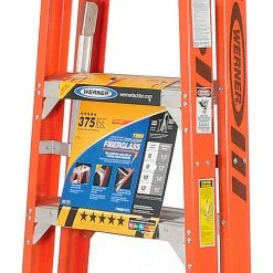 Werner 8' Dual Access Fiberglass Step Ladder 375 lb. Cap - T7408 -Cheap Janitorial Carts Store 954948 02
