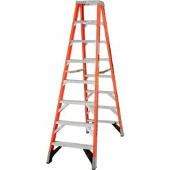 Werner 8' Dual Access Fiberglass Step Ladder 375 lb. Cap - T7408 -Cheap Janitorial Carts Store 954948 03