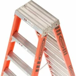 Werner 10' Dual Access Fiberglass Step Ladder 375 lb. Cap - T7410 -Cheap Janitorial Carts Store 954950 05