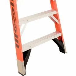 Werner 10' Dual Access Fiberglass Step Ladder 375 lb. Cap - T7410 -Cheap Janitorial Carts Store 954950 06