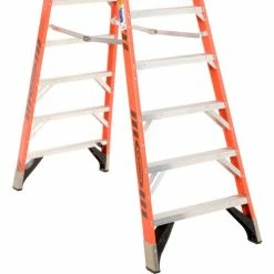 Werner 10' Dual Access Fiberglass Step Ladder 375 lb. Cap - T7410 -Cheap Janitorial Carts Store 954950 07