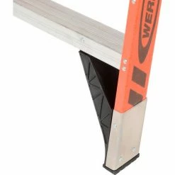 Werner 12' Dual Access Fiberglass Step Ladder 375 lb. Cap - T7412 -Cheap Janitorial Carts Store 954952 05