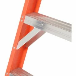 Werner 12' Dual Access Fiberglass Step Ladder 375 lb. Cap - T7412 -Cheap Janitorial Carts Store 954952 07