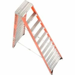 Werner 12' Dual Access Fiberglass Step Ladder 375 lb. Cap - T7412 -Cheap Janitorial Carts Store 954952 09