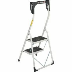 Hailo Safety Plus 2 Step Steel Folding Step Ladder - 4342-001 22 Hailo Safety Plus 2 Step Steel Folding Step Ladder - 4342-001 -Cheap Janitorial Carts Store B1022395 04