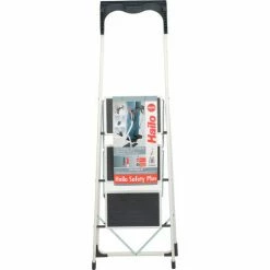 Hailo Safety Plus 3 Step Steel Folding Step Ladder - 4343-001 -Cheap Janitorial Carts Store B1022396 02