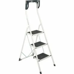 Hailo Safety Plus 3 Step Steel Folding Step Ladder - 4343-001 -Cheap Janitorial Carts Store B1022396 06