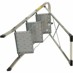 Hailo K30 3 Step Aluminum Folding Step Ladder - 4393-801 -Cheap Janitorial Carts Store B1022398 05