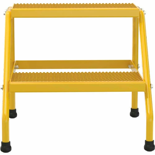 Vestil Aluminum Yellow Step Stand - 2 Step - SSA-2-KD-Y 2 Vestil Aluminum Yellow Step Stand - 2 Step - SSA-2-KD-Y - Image 2