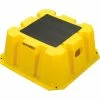 Diversified Plastics 1 Step Nestable Plastic Step Stand - Yellow 25"W x 25"D x 10-1/2"H - NST-1-14