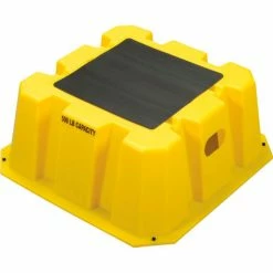 Diversified Plastics 1 Step Nestable Plastic Step Stand - Yellow 25"W x 25"D x 10-1/2"H - NST-1-14