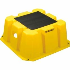 Diversified Plastics 1 Step Nestable Plastic Step Stand - Yellow 25"W x 25"D x 10-1/2"H - NST-1-14 -Cheap Janitorial Carts Store B1817886 04