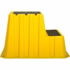 Diversified Plastics 2 Step Nestable Plastic Step Stand - Yellow 25-3/4"W x 32-3/4"D x 20-1/2"H - NST-2-14 -Cheap Janitorial Carts Store B1817888 03