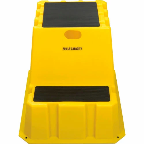 Diversified Plastics 2 Step Tall Nestable Plastic Step Stand - Yellow 24-3/4"W x 33"D x 24"H - NTXST-2-14 2 Diversified Plastics 2 Step Tall Nestable Plastic Step Stand - Yellow 24-3/4"W x 33"D x 24"H - NTXST-2-14 - Image 2