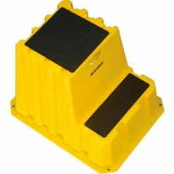 Diversified Plastics 2 Step Tall Nestable Plastic Step Stand - Yellow 24-3/4"W x 33"D x 24"H - NTXST-2-14 19 Diversified Plastics 2 Step Tall Nestable Plastic Step Stand - Yellow 24-3/4"W x 33"D x 24"H - NTXST-2-14 -Cheap Janitorial Carts Store B1817889 02