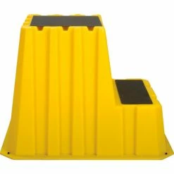 Diversified Plastics 2 Step Tall Nestable Plastic Step Stand - Yellow 24-3/4"W x 33"D x 24"H - NTXST-2-14 20 Diversified Plastics 2 Step Tall Nestable Plastic Step Stand - Yellow 24-3/4"W x 33"D x 24"H - NTXST-2-14 -Cheap Janitorial Carts Store B1817889 03