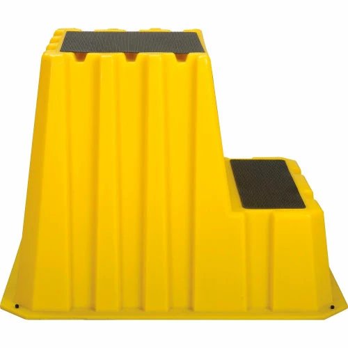 Diversified Plastics 2 Step Tall Nestable Plastic Step Stand - Yellow 24-3/4"W x 33"D x 24"H - NTXST-2-14 4 Diversified Plastics 2 Step Tall Nestable Plastic Step Stand - Yellow 24-3/4"W x 33"D x 24"H - NTXST-2-14 - Image 4