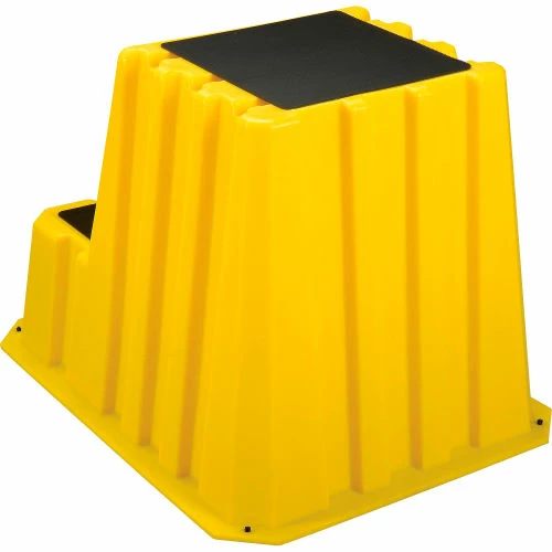 Diversified Plastics 2 Step Tall Nestable Plastic Step Stand - Yellow 24-3/4"W x 33"D x 24"H - NTXST-2-14 5 Diversified Plastics 2 Step Tall Nestable Plastic Step Stand - Yellow 24-3/4"W x 33"D x 24"H - NTXST-2-14 - Image 5