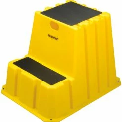 Diversified Plastics 2 Step Tall Nestable Plastic Step Stand - Yellow 24-3/4"W x 33"D x 24"H - NTXST-2-14 25 Diversified Plastics 2 Step Tall Nestable Plastic Step Stand - Yellow 24-3/4"W x 33"D x 24"H - NTXST-2-14 -Cheap Janitorial Carts Store B1817889 08