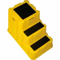 Diversified Plastics 3 Step Nestable Plastic Step Stand - Yellow 25-3/4"W x 42"D x 29"H - NST-3-14 19 Diversified Plastics 3 Step Nestable Plastic Step Stand - Yellow 25-3/4"W x 42"D x 29"H - NST-3-14 -Cheap Janitorial Carts Store B1874067 02
