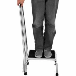 Global Industrial™ Medical Step Stool With Handrail, Non-Skid Rubber Footstool Platform -Cheap Janitorial Carts Store B2181733 03
