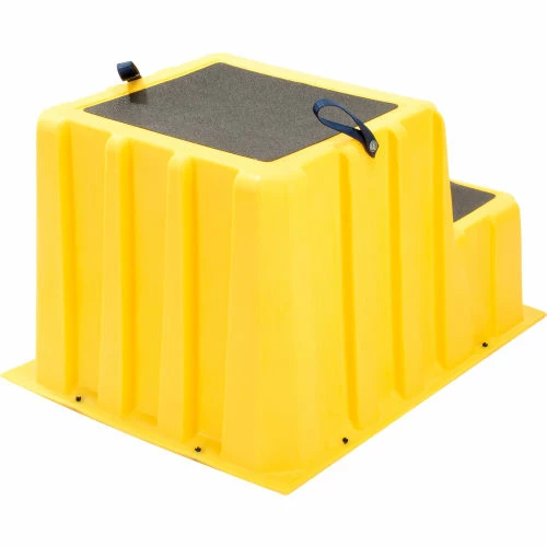 US Roto Molding 2 Step Nestable Plastic Step Stand - Yellow 26"W x 33"D x 20"H - NST-2 YEL 3 US Roto Molding 2 Step Nestable Plastic Step Stand - Yellow 26"W x 33"D x 20"H - NST-2 YEL - Image 3