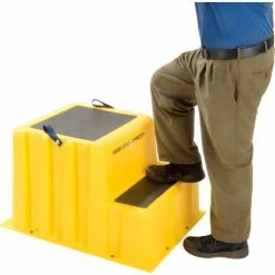 US Roto Molding 2 Step Nestable Plastic Step Stand - Yellow 26"W x 33"D x 20"H - NST-2 YEL 17 US Roto Molding 2 Step Nestable Plastic Step Stand - Yellow 26"W x 33"D x 20"H - NST-2 YEL -Cheap Janitorial Carts Store B2185971 03