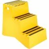 US Roto Molding 3 Step Plastic Step Stand - Yellow 20"W x 33-1/2"D x 28-1/2"H - ST-3 YEL