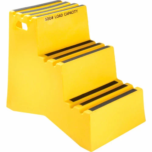 US Roto Molding 3 Step Plastic Step Stand - Yellow 20"W x 33-1/2"D x 28-1/2"H - ST-3 YEL 1 US Roto Molding 3 Step Plastic Step Stand - Yellow 20"W x 33-1/2"D x 28-1/2"H - ST-3 YEL