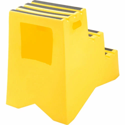 US Roto Molding 3 Step Plastic Step Stand - Yellow 20"W x 33-1/2"D x 28-1/2"H - ST-3 YEL 3 US Roto Molding 3 Step Plastic Step Stand - Yellow 20"W x 33-1/2"D x 28-1/2"H - ST-3 YEL - Image 3