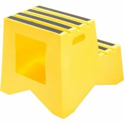 US Roto Molding 2 Step Plastic Step Stand - Yellow 21"W x 24-1/2"D x 19-1/2"H - ST-2 YEL 15 US Roto Molding 2 Step Plastic Step Stand - Yellow 21"W x 24-1/2"D x 19-1/2"H - ST-2 YEL -Cheap Janitorial Carts Store B2185978 02