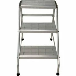 Vestil Aluminum Step Stand - 3 Step - Knock-Down - SSA-3-KD -Cheap Janitorial Carts Store B524119 3