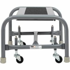 Tri-Arc 1 Step Mobile Steel Step Stand w/ Solid Anti-Slip Top Step - WLSR001163-WM -Cheap Janitorial Carts Store B593654 04