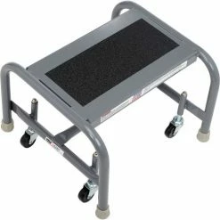Tri-Arc 1 Step Mobile Steel Step Stand w/ Solid Anti-Slip Top Step - WLSR001163-WM -Cheap Janitorial Carts Store B593654 05