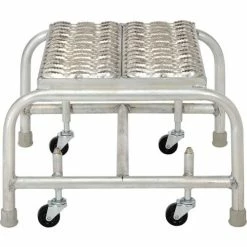 Tri-Arc 1 Step Mobile Aluminum Step Stand w/ Grip Strut Top Step & 16"W Platform - WLAR001165 -Cheap Janitorial Carts Store B593655 02