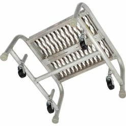 Tri-Arc 1 Step Mobile Aluminum Step Stand w/ Grip Strut Top Step & 16"W Platform - WLAR001165 -Cheap Janitorial Carts Store B593655 04