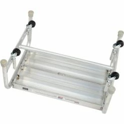 Tri-Arc 1 Step Mobile Aluminum Step Stand w/ Solid Ribbed Top Step & 24"W Platform - WLAR001244 -Cheap Janitorial Carts Store B593656 07