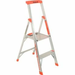 Little Giant® Flip-N-Lite Aluminum Platform Step Ladder - 4' - 15272-001 -Cheap Janitorial Carts Store B753936 09