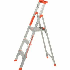Little Giant® Flip-N-Lite Aluminum Platform Step Ladder - 5' - 15273-001 -Cheap Janitorial Carts Store B753937 02