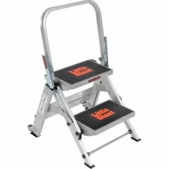 Little Giant® Safety Aluminum Step Ladder - 2 Step - 10210BA 25 Little Giant® Safety Aluminum Step Ladder - 2 Step - 10210BA -Cheap Janitorial Carts Store B753940 05