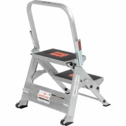 Little Giant® Safety Aluminum Step Ladder - 2 Step - 10210BA 27 Little Giant® Safety Aluminum Step Ladder - 2 Step - 10210BA -Cheap Janitorial Carts Store B753940 07