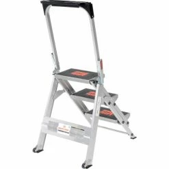 Little Giant® Safety Aluminum Step Ladder - 3 Step - 10310BA -Cheap Janitorial Carts Store B753943 07