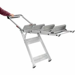 Little Giant® Safety Aluminum Step Ladder - 4 Step - 10410BA -Cheap Janitorial Carts Store B753945 06