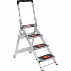 Little Giant® Safety Aluminum Step Ladder - 4 Step - 10410BA -Cheap Janitorial Carts Store B753945 07