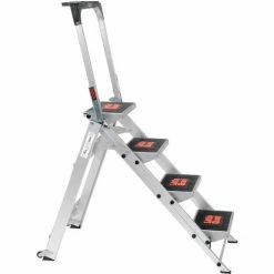 Little Giant® Safety Aluminum Step Ladder - 4 Step - 10410BA -Cheap Janitorial Carts Store B753945 08