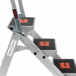 Little Giant® Safety Aluminum Step Ladder - 4 Step - 10410BA -Cheap Janitorial Carts Store B753945 09